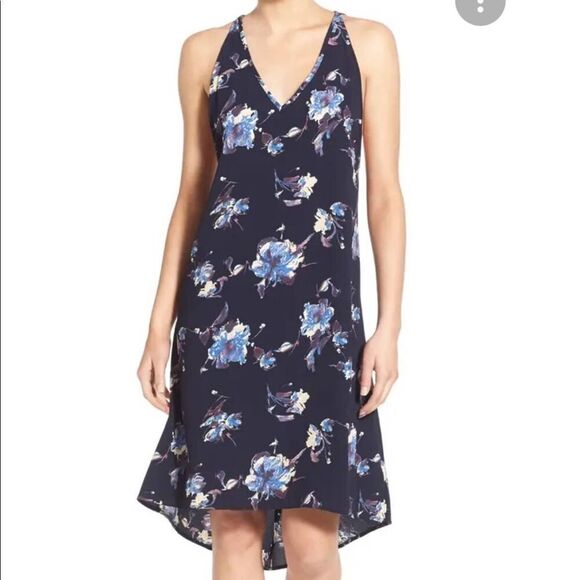 Leith Navy Floral Tank Dress Size Medium - Picture 8 of 10